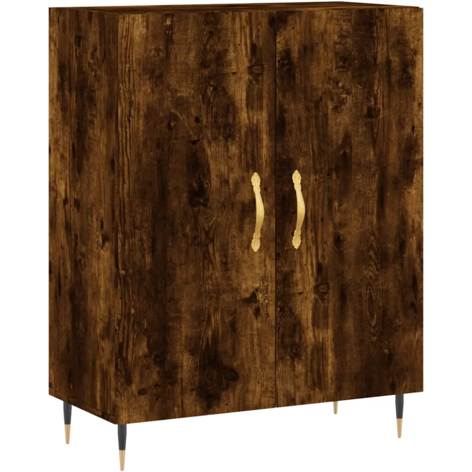 vidaXL Dressoir 69,5x34x90 cm bewerkt hout gerookt eikenkleurig, foto 3