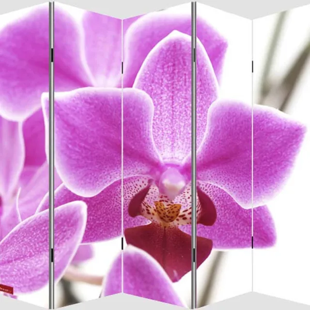 Cosmo Casa Fotokamerverdeler - Privacy Scherm - Orchidee Ontwerp - 180x200cm Veelkleurig
