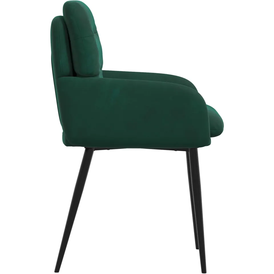 vidaXL Eettafelstoelen 6 st fluweel Donkergroen 59 x 59,5 x 90 cm groen, foto 4