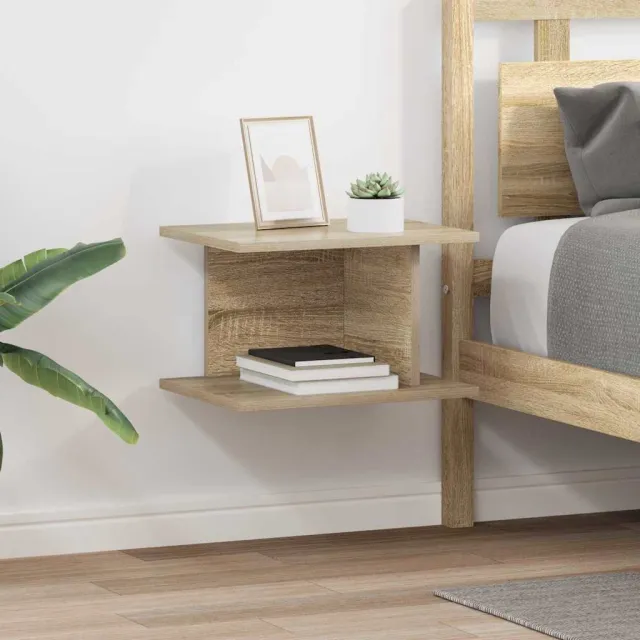 vidaXL Nachtkastje 2 st Sonoma Eiken 40 x 30 x 25 cm Bewerkt hout, foto 2