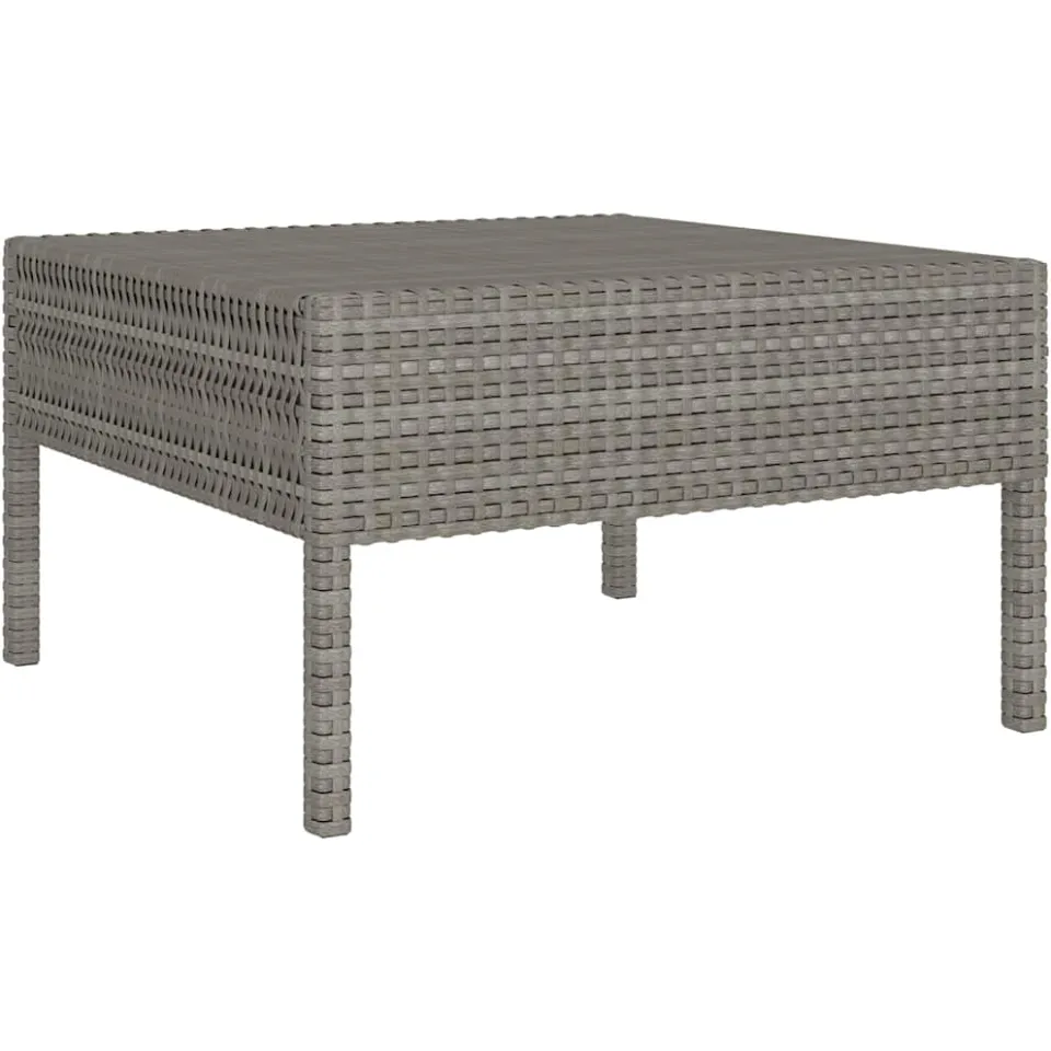 vidaXL 10-delige Loungeset met kussens poly rattan grijs, foto 4