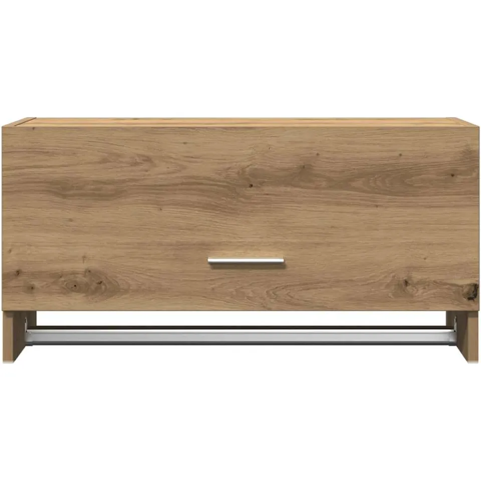 vidaXL Kledingkast 70x32,5x35 cm bewerkt hout artisanaal eikenkleur, foto 4
