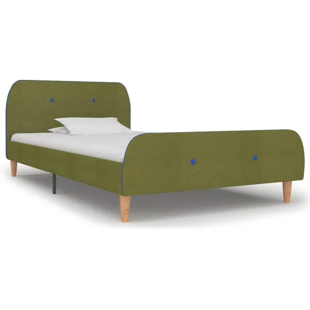 vidaXL Bedframe stof groen 90x200 cm