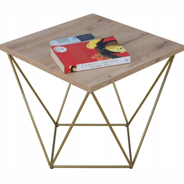 FutuStal Tafel - Draadmodel - Zwart Goud - Blad Dąb Artisan Zwart;Goud