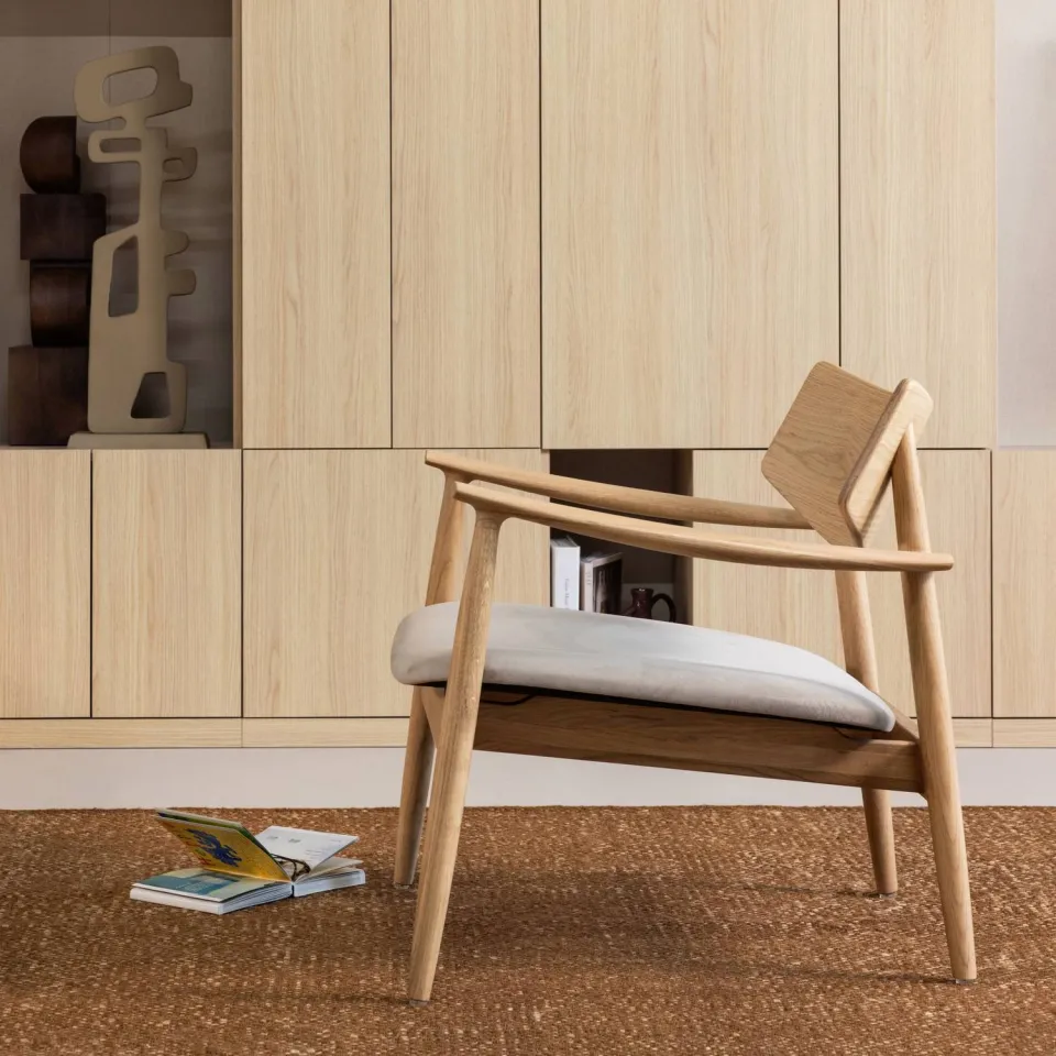 WOOOD Bask Fauteuil - Walnoothout - Bruin - 72x69x70, foto 3