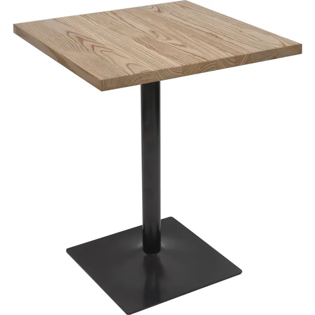 MCW Bistrotafel MCW-H10, bartafel countertafel, industriële gastronomie iepenhout MVG-gecertificeerd 76x60x60cm ~ lichtbruin