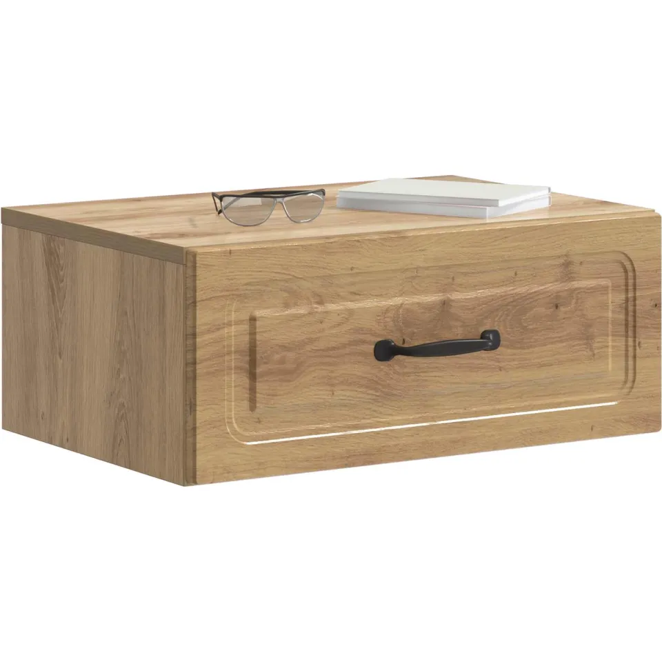 vidaXL Wandbeugel Bedkast 2 st Artisanaal eiken 49 x 34,5 x 20 cm Bruin