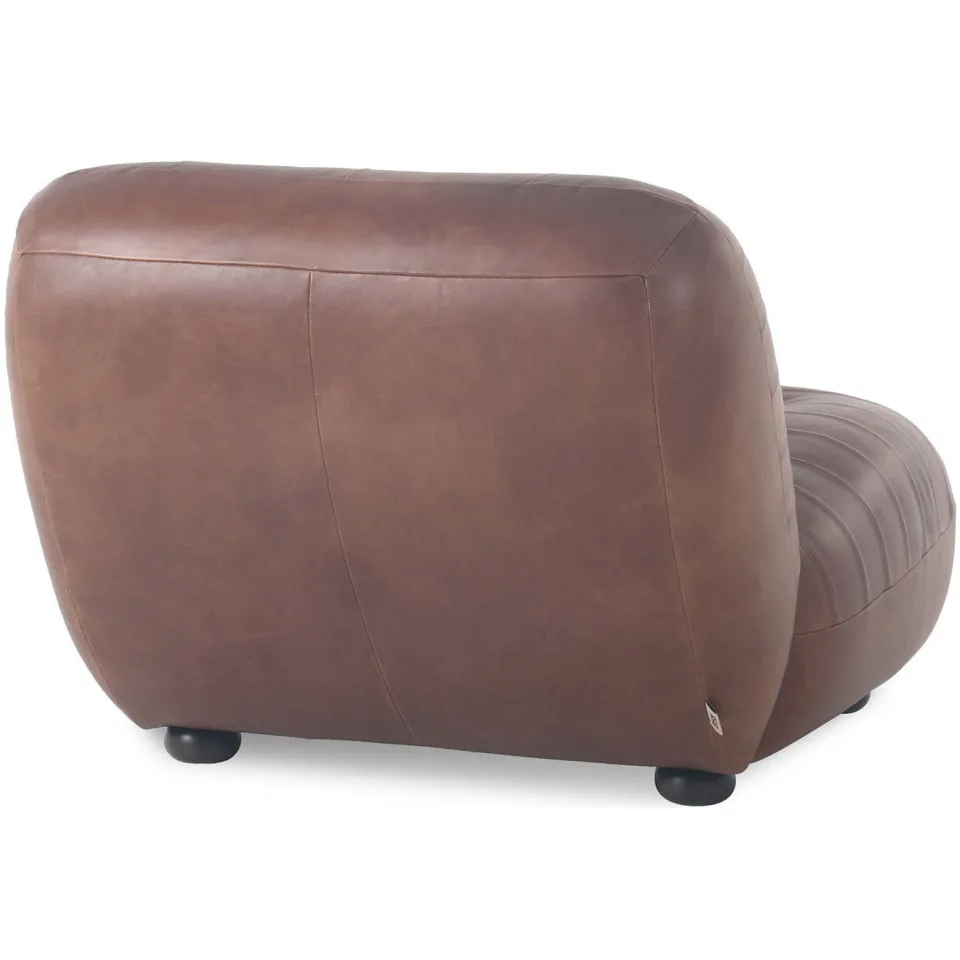 Dutchbone Wyatt Fauteuil Leer Chocolade Bruin, foto 2