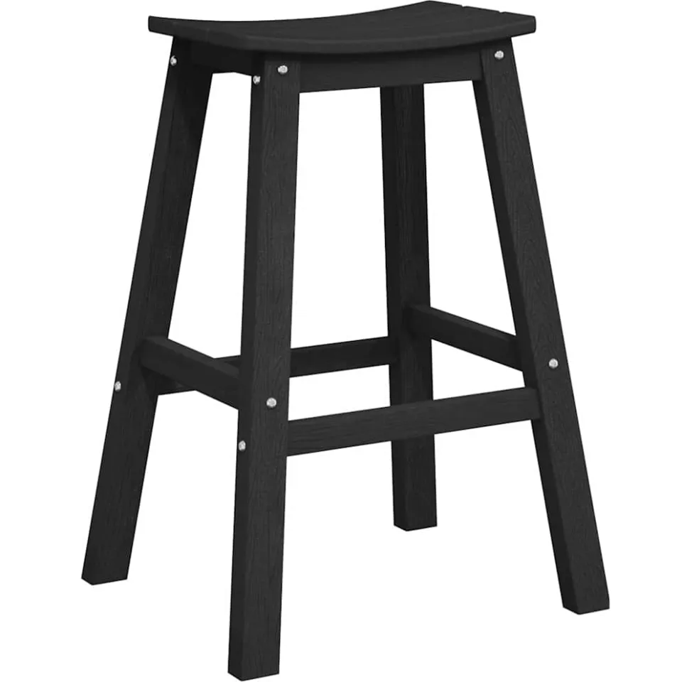 vidaXL Barkruk 2 st Zwart 52 x 43 x 73,5 cm HDPE, foto 4