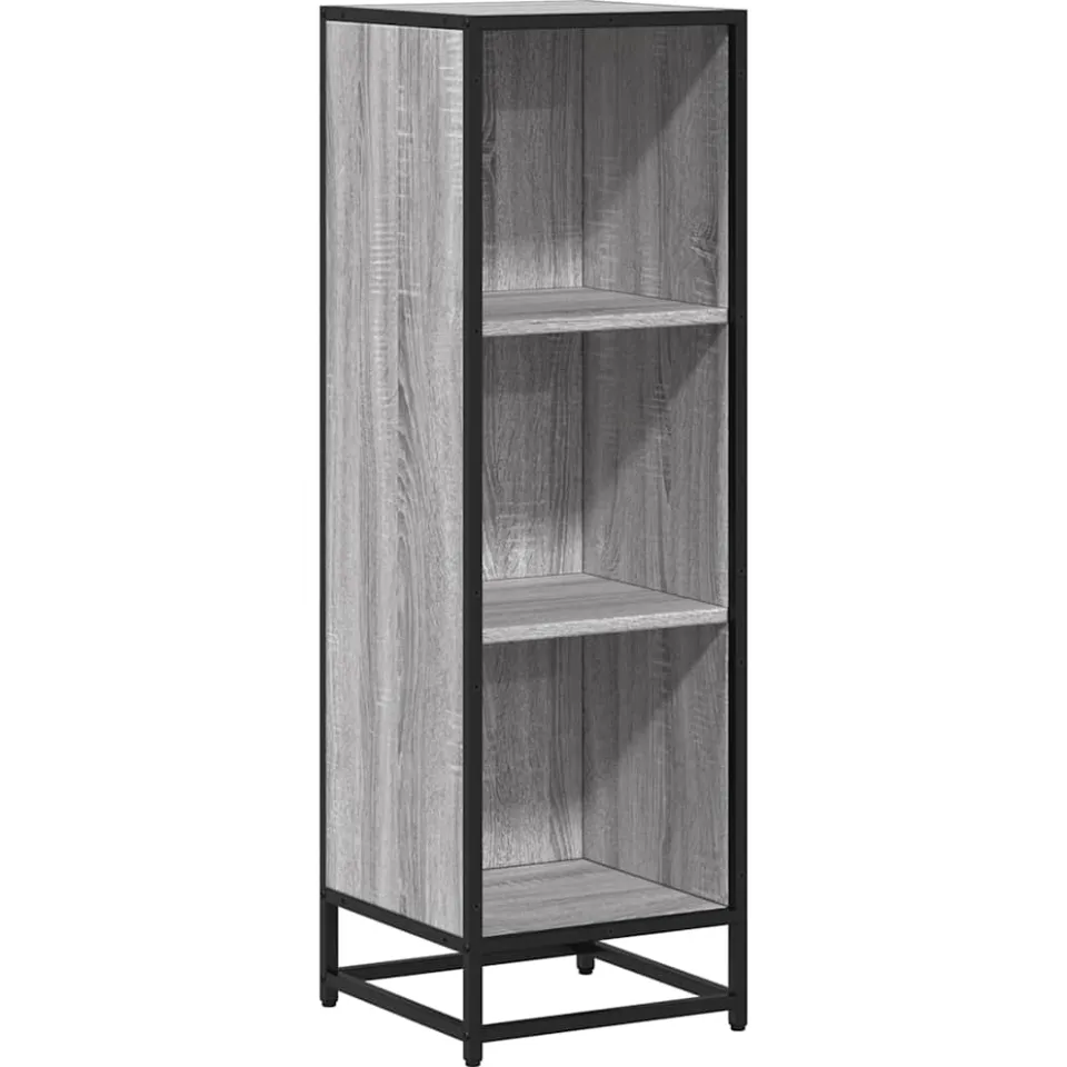 vidaXL Boekenkast 33,5x33x107,5 bewerkt hout grijs sonoma eikenkleur