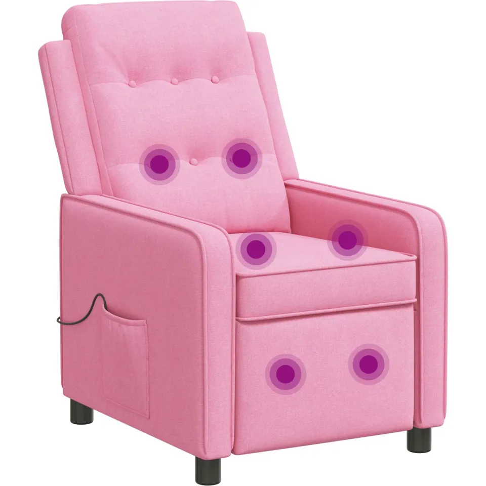 vidaXL Massage-relaxstoel Roze 65 x 93 x 102 cm Stof