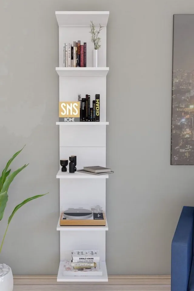 Bofigo SNS Home- Decoratieve Plank - Wandplank - Wit - Wandmontage