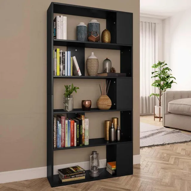 vidaXL Boekenkast/kamerscherm 80x24x159 cm bewerkt hout zwart, foto 2