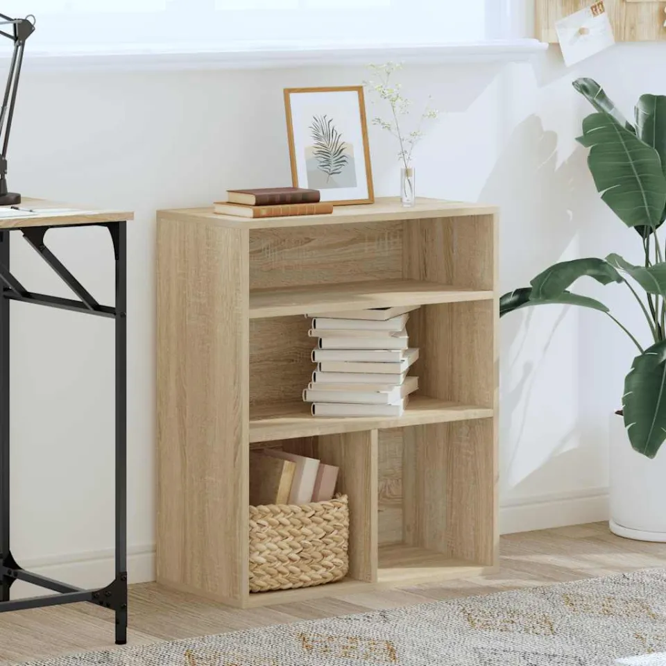 vidaXL Boekenkast 60x30x71,5 cm bewerkt hout sonoma eikenkleurig, foto 2