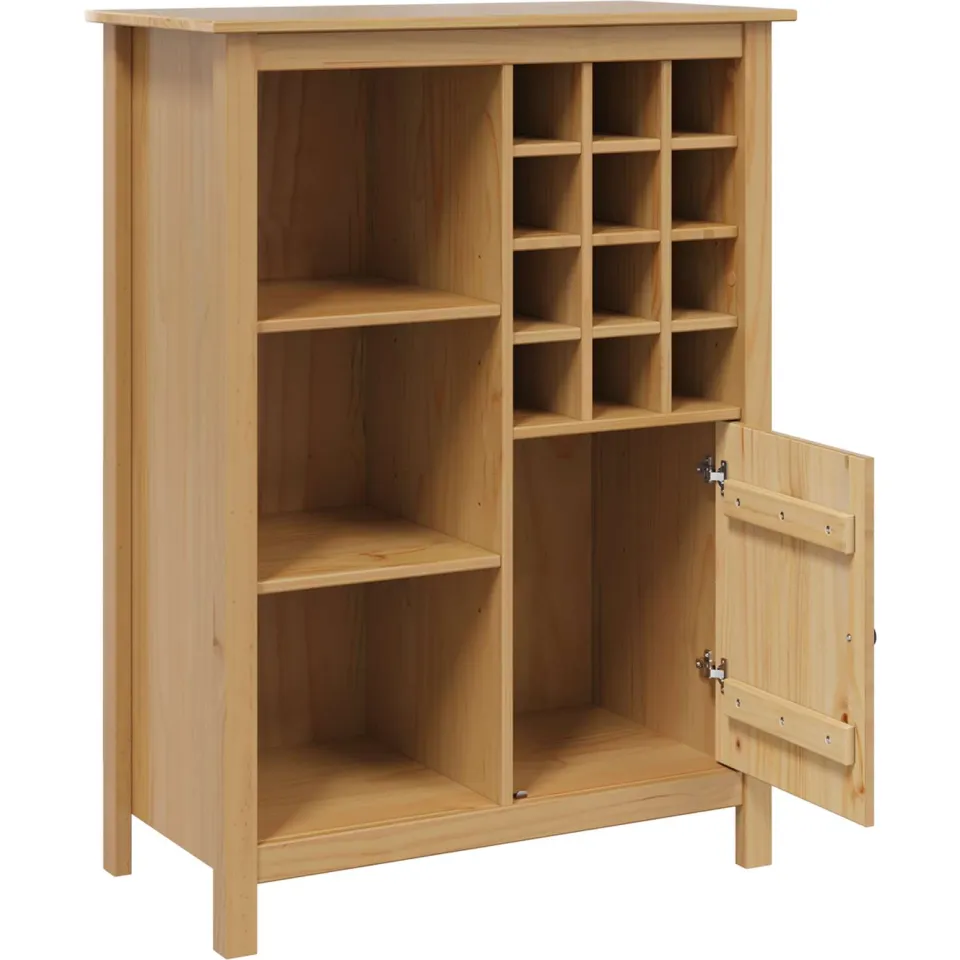 vidaXL Wijnkast HILL Honingbruin 79.5 x 40 x 107.5 cm bruin, foto 3