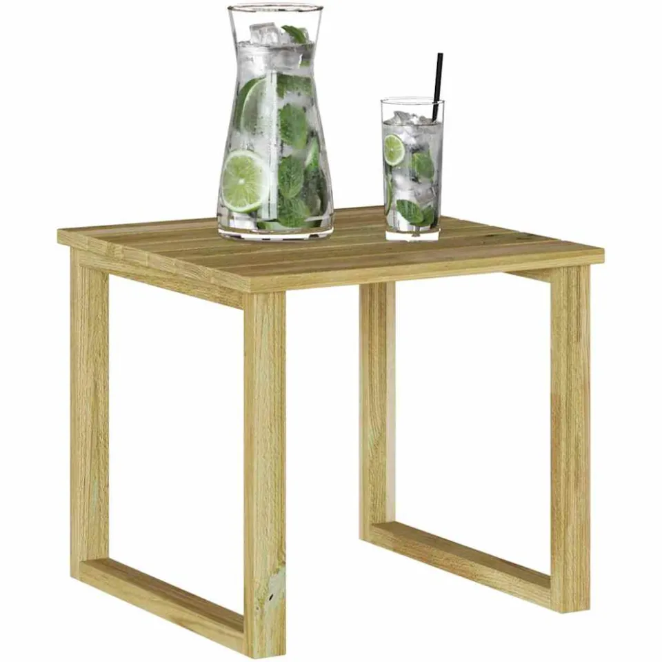 vidaXL Tafel Naturel 40 x 40 x 36 cm Geïmpregneerd grenenhout Bruin