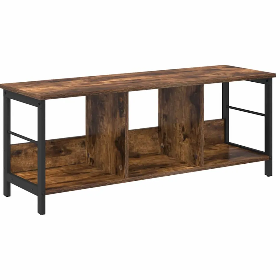 vidaXL Boekenkast 3-laags 102 x 32 x 40,5 cm Bewerkt hout Bruin