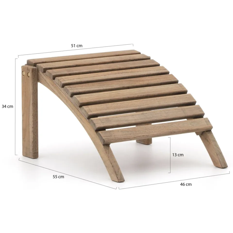 ROUGH Furniture ROUGH-S Adirondack voetenbank bruin, foto 3