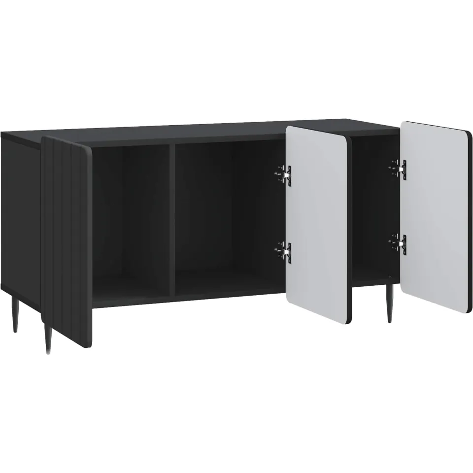 vidaXL TV-kast 99 x 34,5 x 52 cm Zwart Bewerkt hout, foto 4