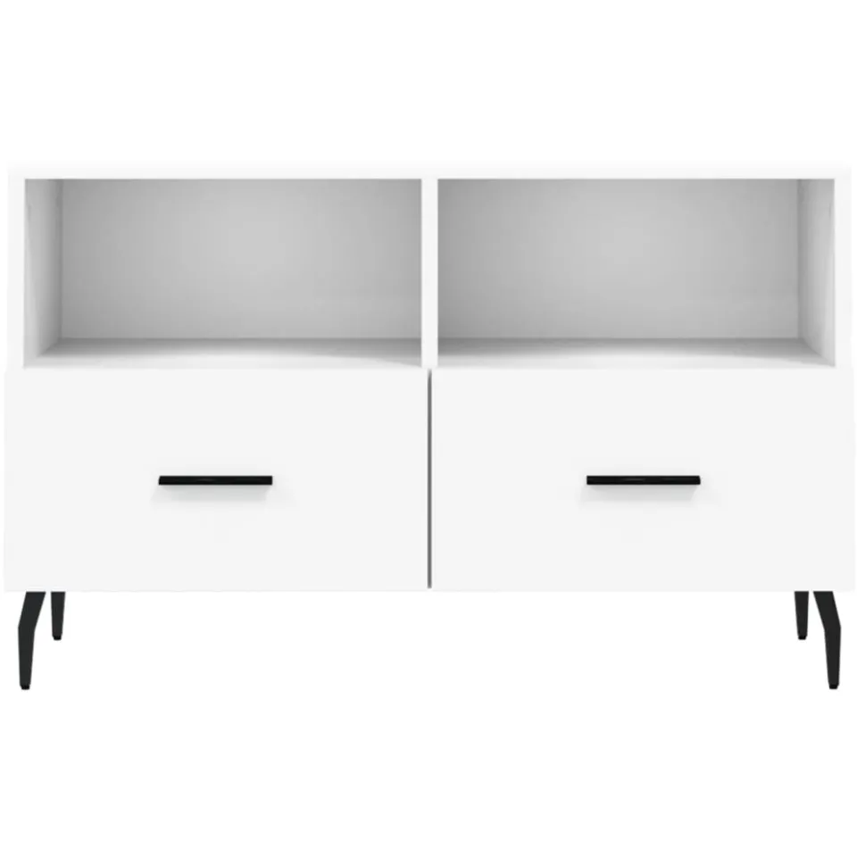 vidaXL Tv-meubel 80x36x50 cm bewerkt hout wit