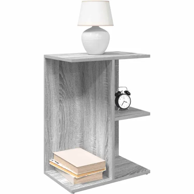 vidaXL Nachtkastje 46,5x29x61 cm bewerkt hout grijs sonoma eikenkleur