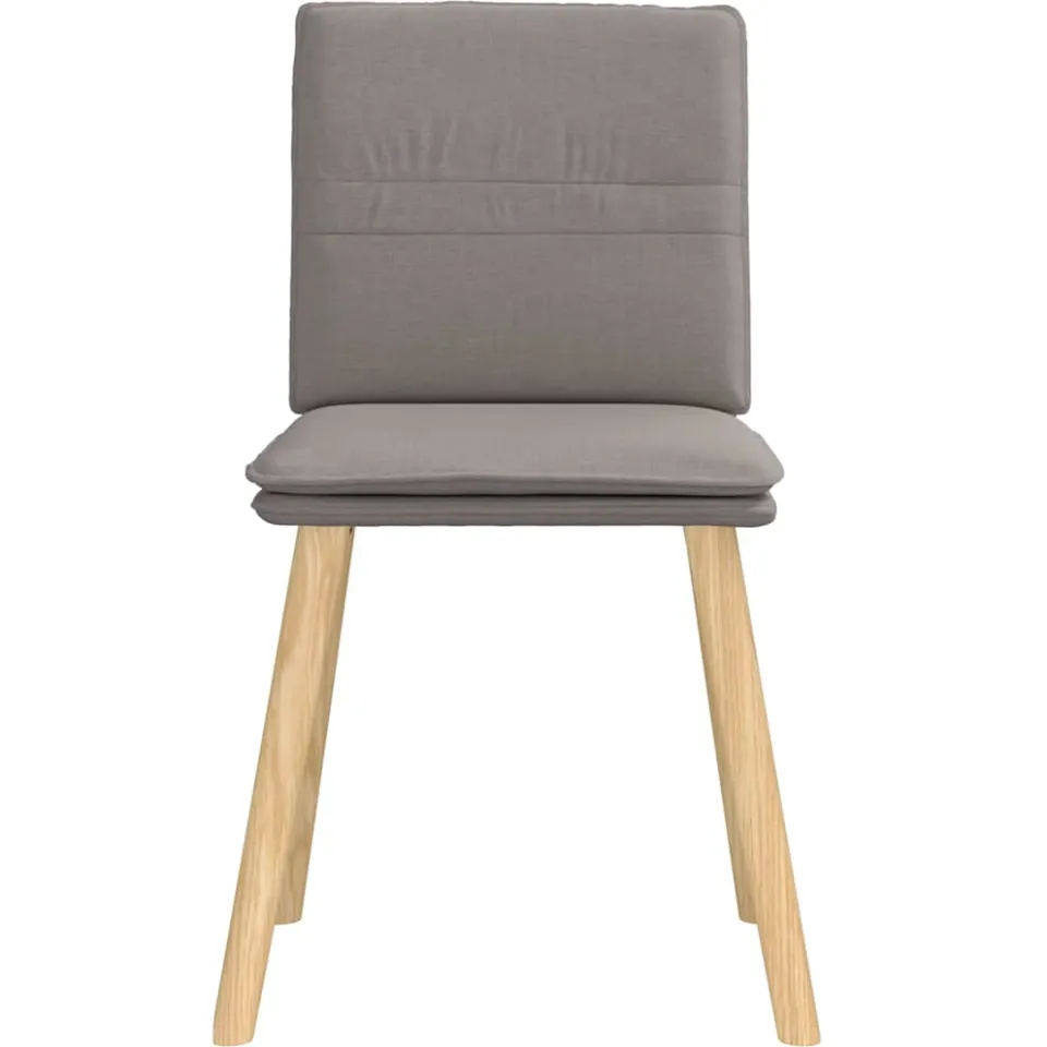 vidaXL Eetkamerstoelen 4 st draaibaar stof taupe, foto 4