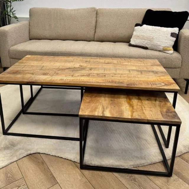 IronWood Salontafel Set Silas natural wood
