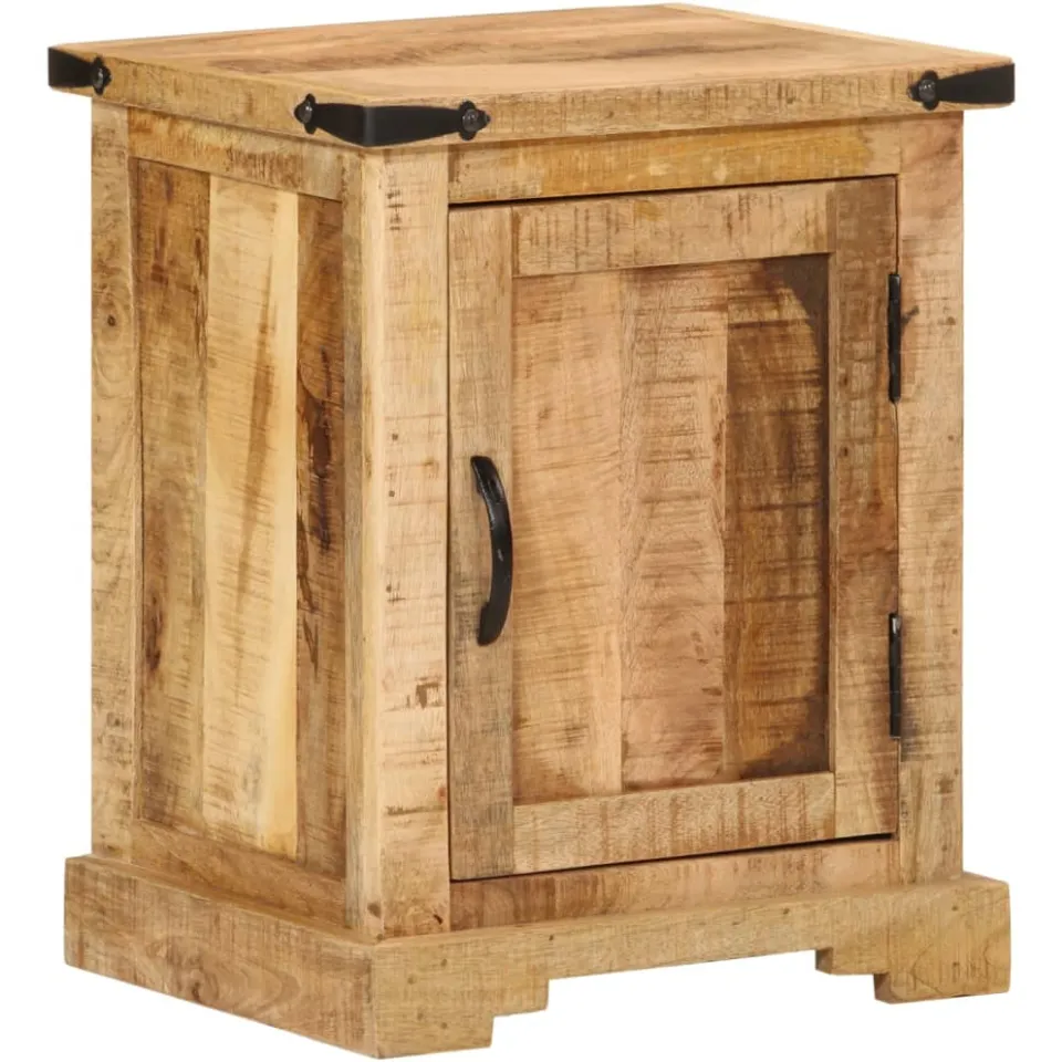 vidaXL Nachtkastje 40x35x50 cm massief mangohout bruin, foto 4