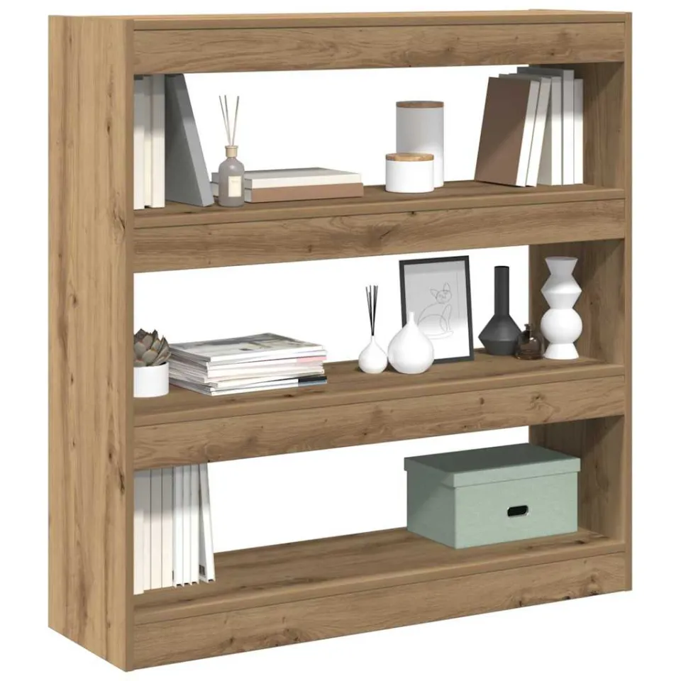 vidaXL Boekenkast 3-laags 100 x 30 x 103 cm Bewerkt hout Bruin