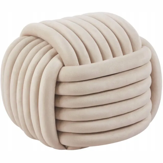 Furnitex P5-FX Riviera - Poef - Beige - Fluwelen Bekleding - 50 x 50 cm