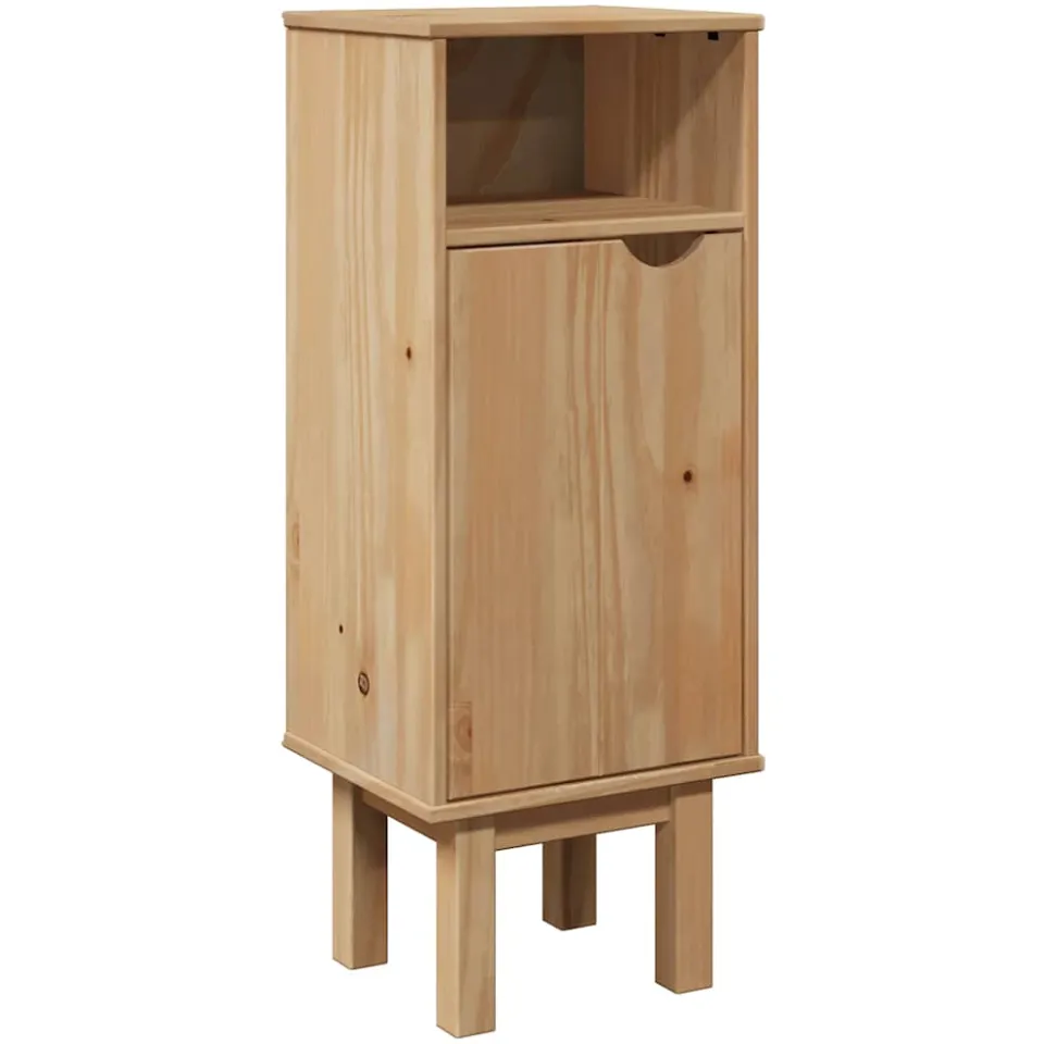 vidaXL Badkamerwandkast OTTA 35x30x55 cm massief grenenhout bruin, foto 3