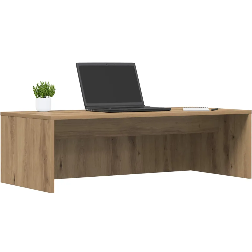 vidaXL Wandbureau Artisan Eiken 100 x 45 x 30 cm Bewerkt hout Bruin