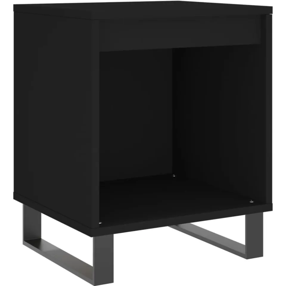 vidaXL Nachtkastjes 2 st 40x35x50 cm bewerkt hout zwart