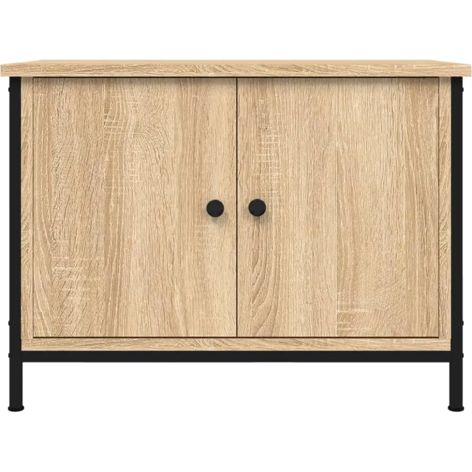 vidaXL Tv-meubel met deuren Sonoma eiken 60x35x45 cm bewerkt hout, foto 4