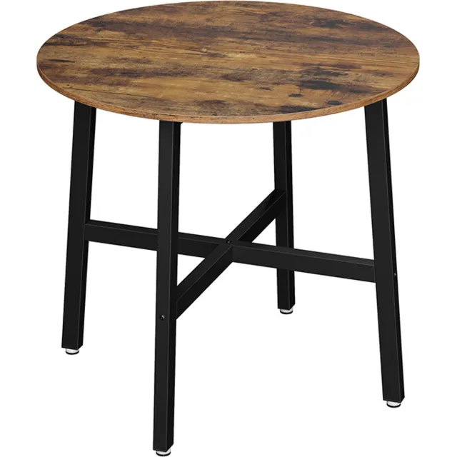 Songmics Keukentafel – Rond – 80×75 cm – Houtkleur bruin