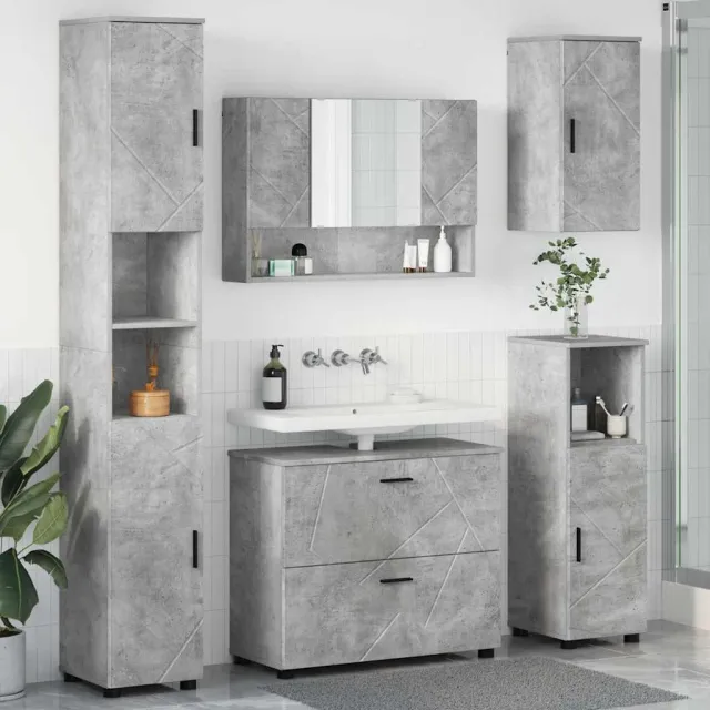 vidaXL Badkamermeubelset 5 st Beton Grijs 35 x 30 x 192 cm, foto 2