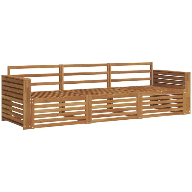 vidaXL Buiten - bank - set - 3 - st - Naturel - Massief - Acacia - Hout