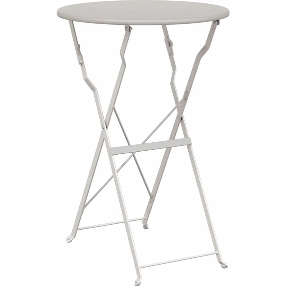 vidaXL Bistrotafel Beige Ø 50 x 71 cm Poedercoating staal
