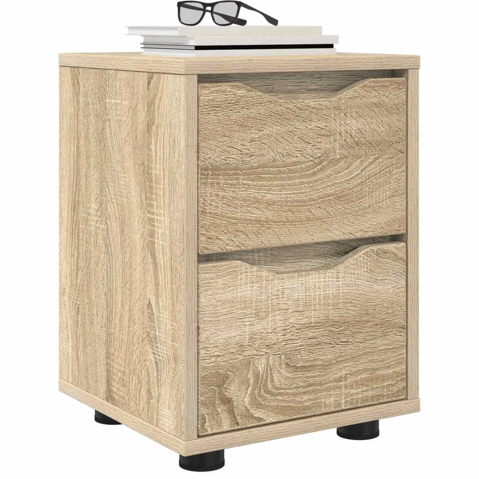 vidaXL Nachtkastje Sonoma Eiken 30,5 x 30 x 43 cm Bewerkt hout