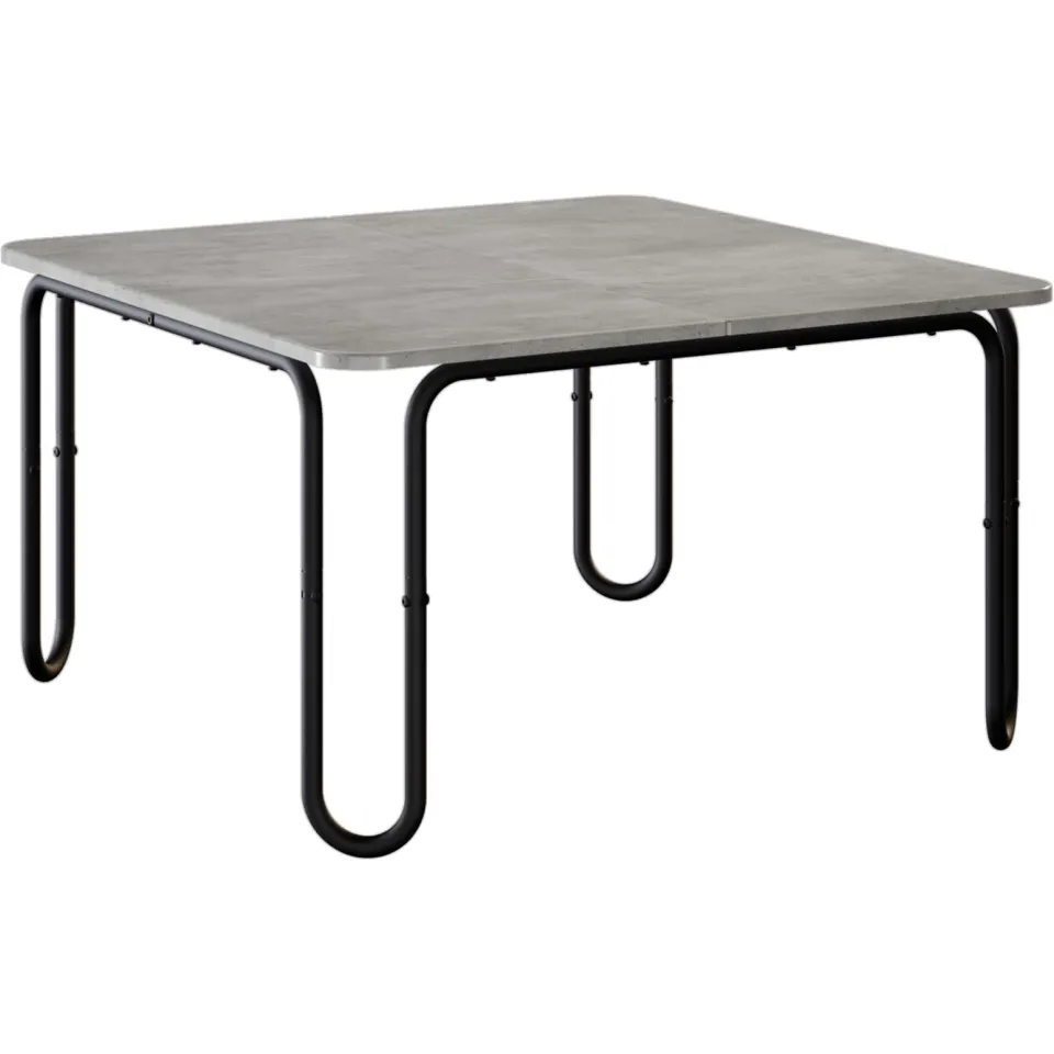 vidaXL Salontafel Betongrijs 59 x 59 x 45 cm Bewerkt hout grijs, foto 3