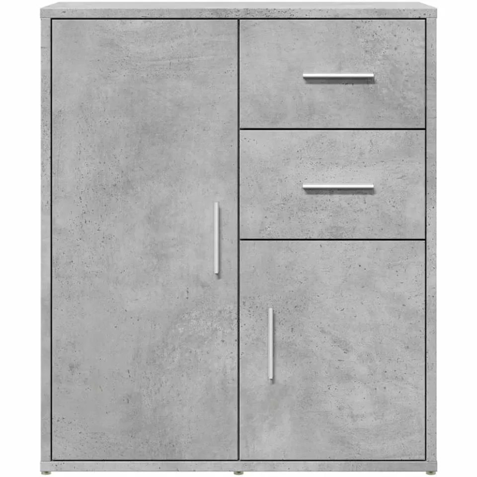 vidaXL Dressoir 60x31x70 cm bewerkt hout betongrijs grijs, foto 4