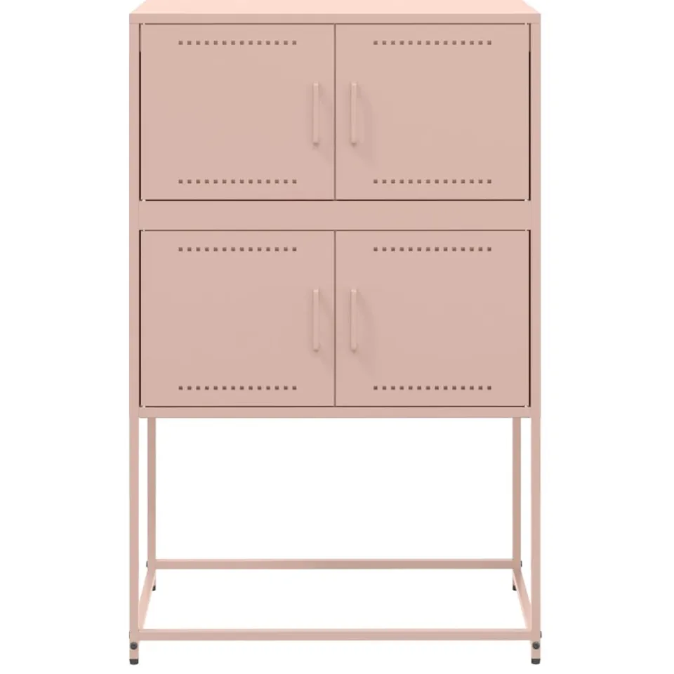 vidaXL Dressoir 68,5x38,5x107 cm staal roze, foto 4