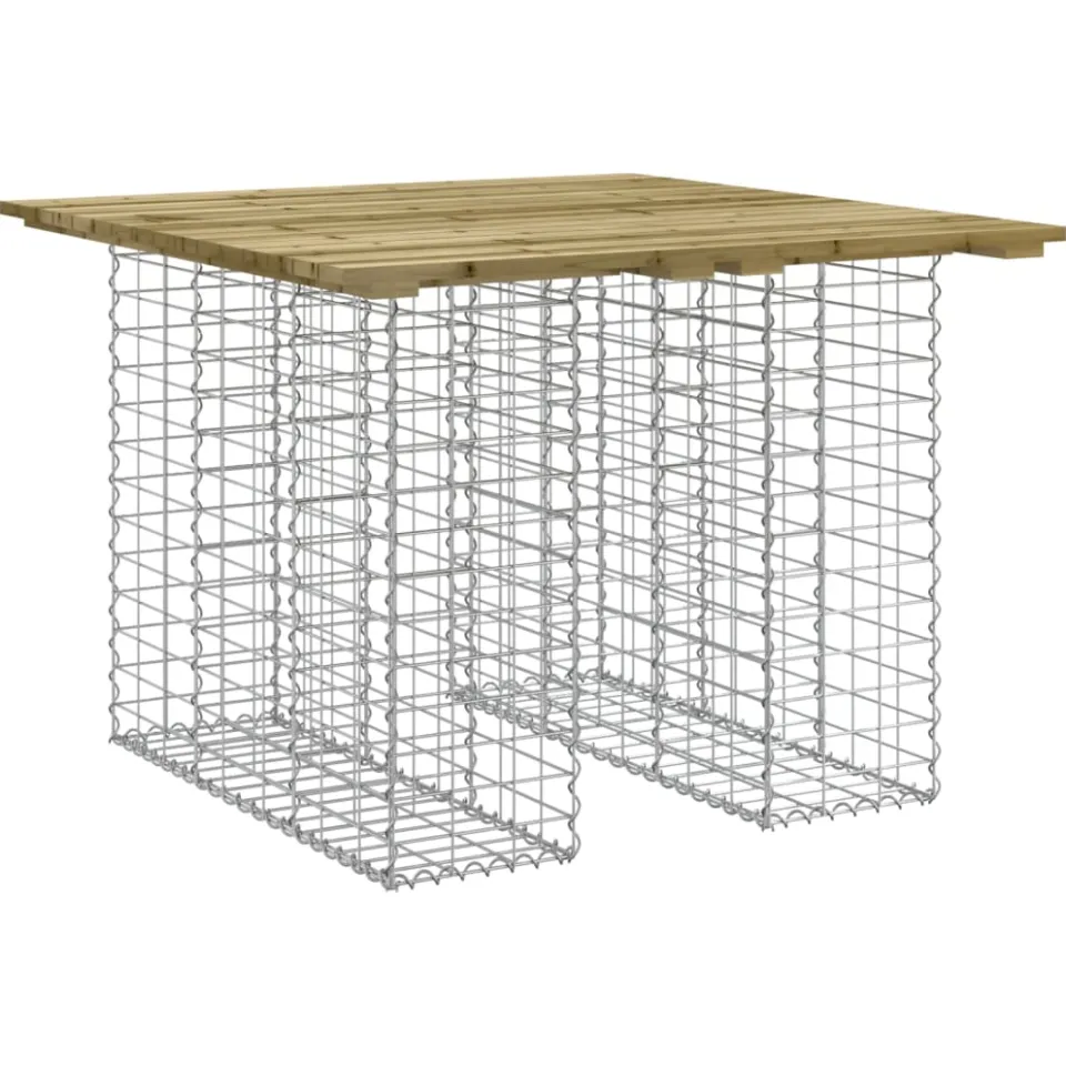 vidaXL Tuintafel schanskorfontwerp 100x102x72 cm geïmpregneerd hout bruin, foto 3