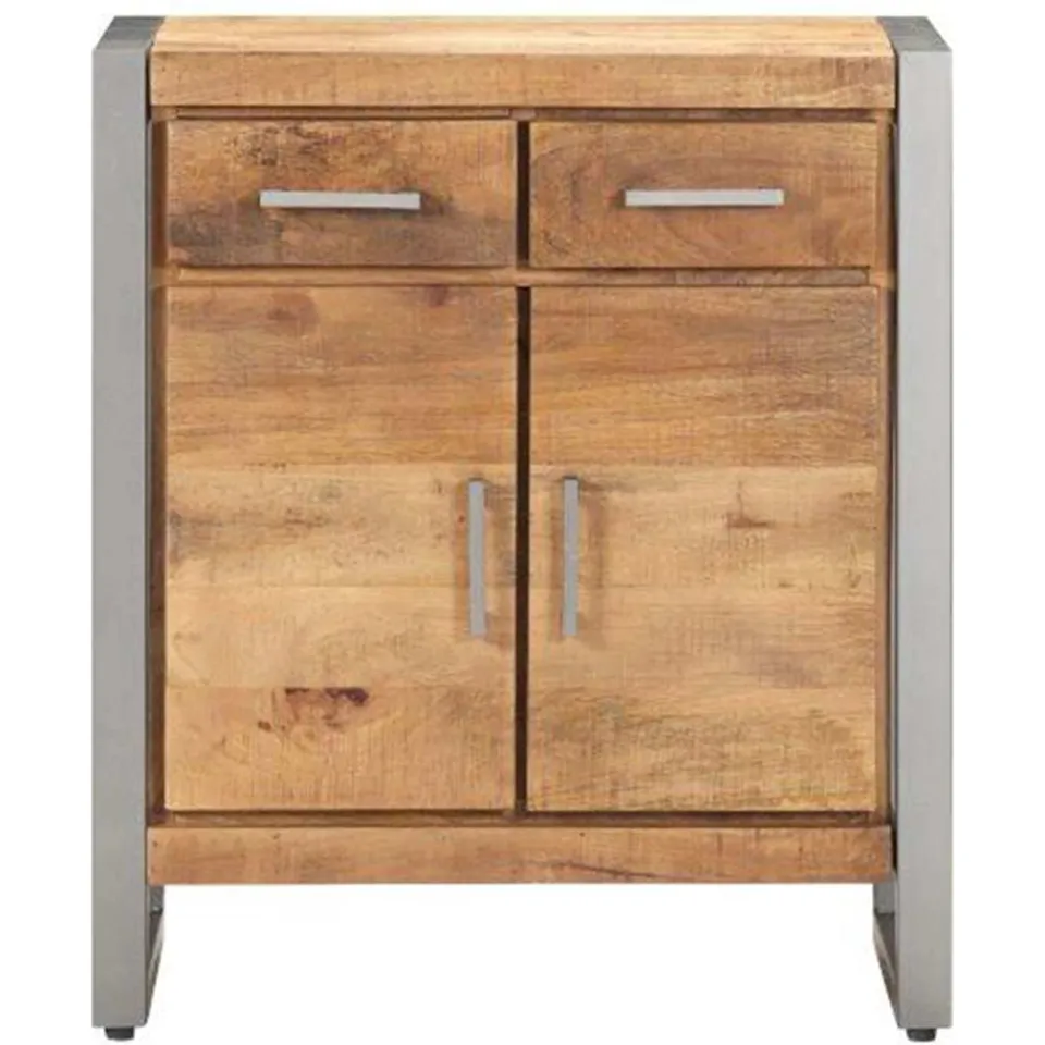 vidaXL Dressoir 60x35x72 cm ruw mangohout bruin, foto 2