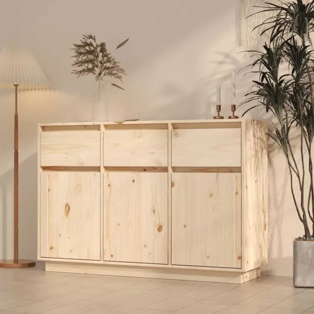 vidaXL Dressoir 111x36x75 cm massief grenenhout bruin, foto 2