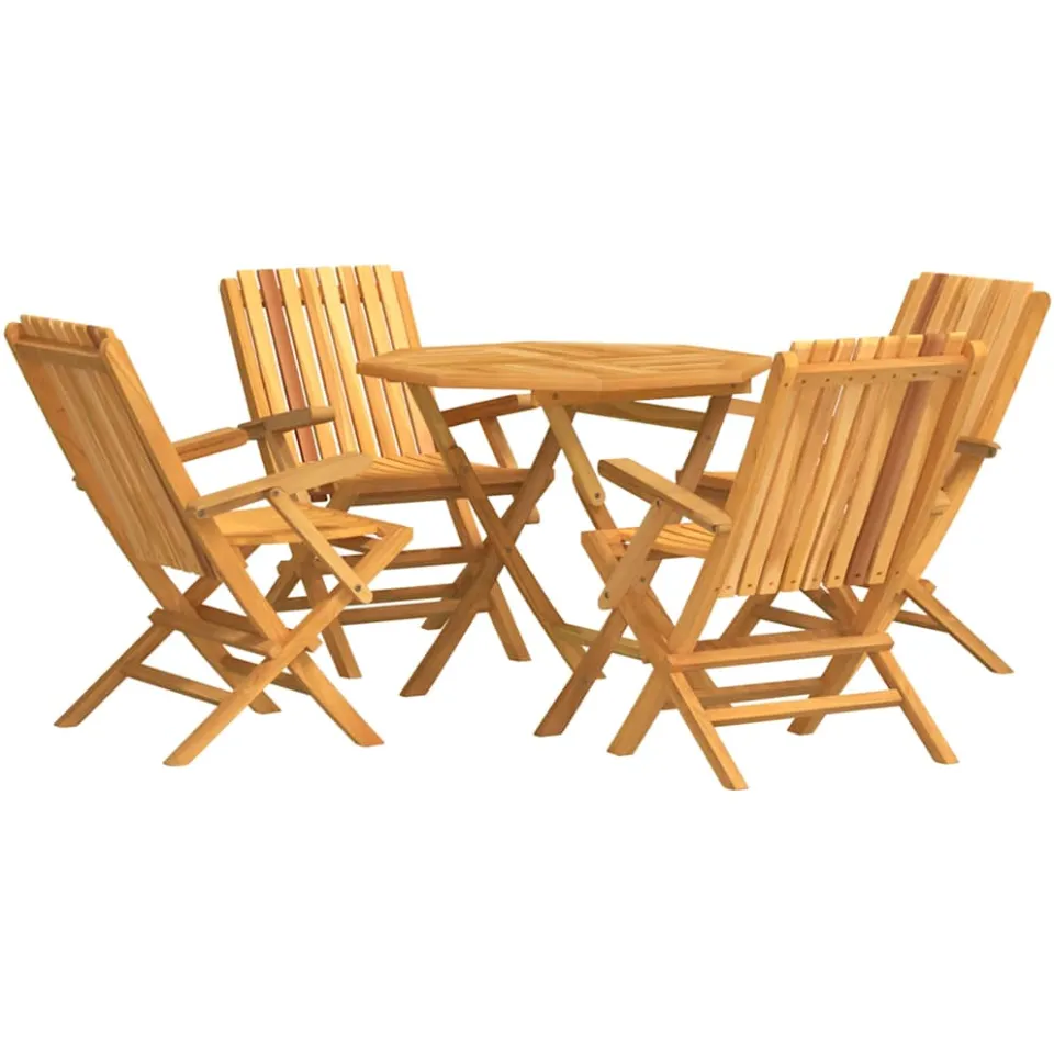 vidaXL 5-delige Tuinset massief teakhout bruin, foto 3