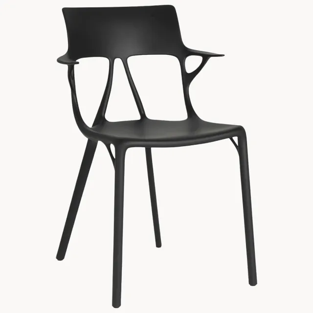 Kartell Tuinstoelen A. I. met armleuning, 2-delig Zwart