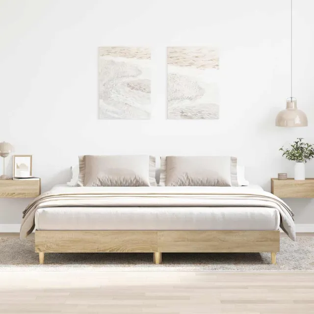 vidaXL Bedframe zonder matras hout sonoma eikenkleurig 180x200 cm