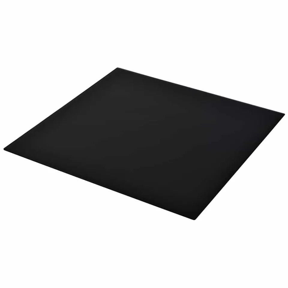vidaXL Tafelblad van gehard glas 800x800 mm vierkant zwart, foto 2