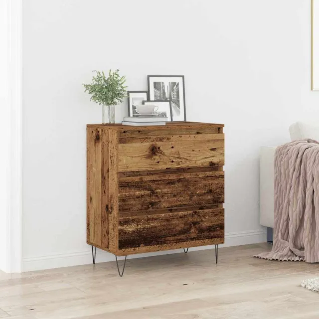 vidaXL Dressoir Oudhout 60 x 35 x 70 cm Bewerkt hout Bruin